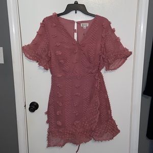 Mauve/pink short sleeve mini dress. Size medium